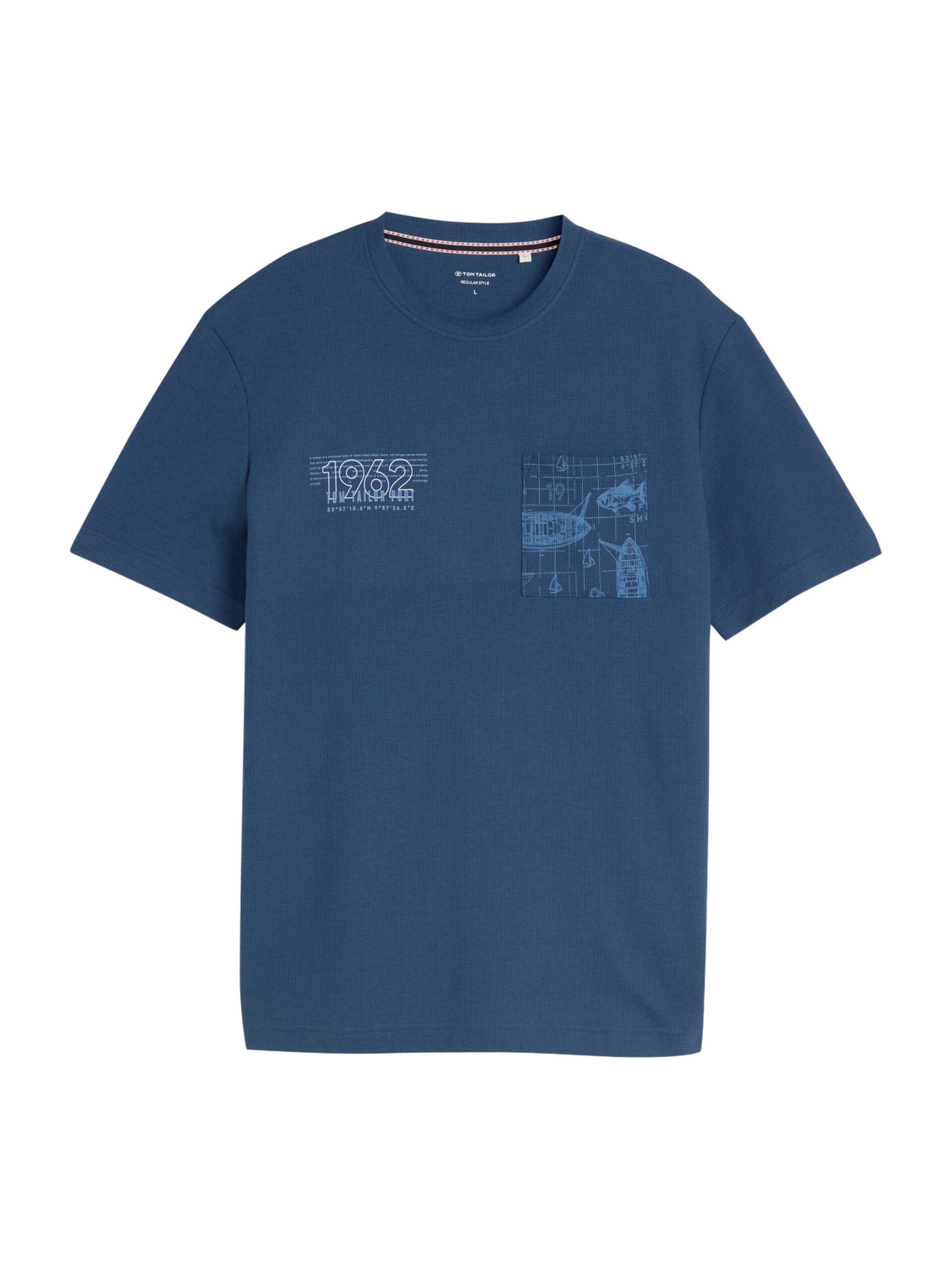 TOM TAILOR Shirt in Blauw: voorkant