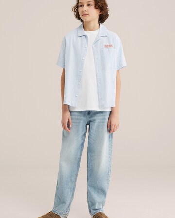 WE Fashion Regular Fit Skjorte i blå