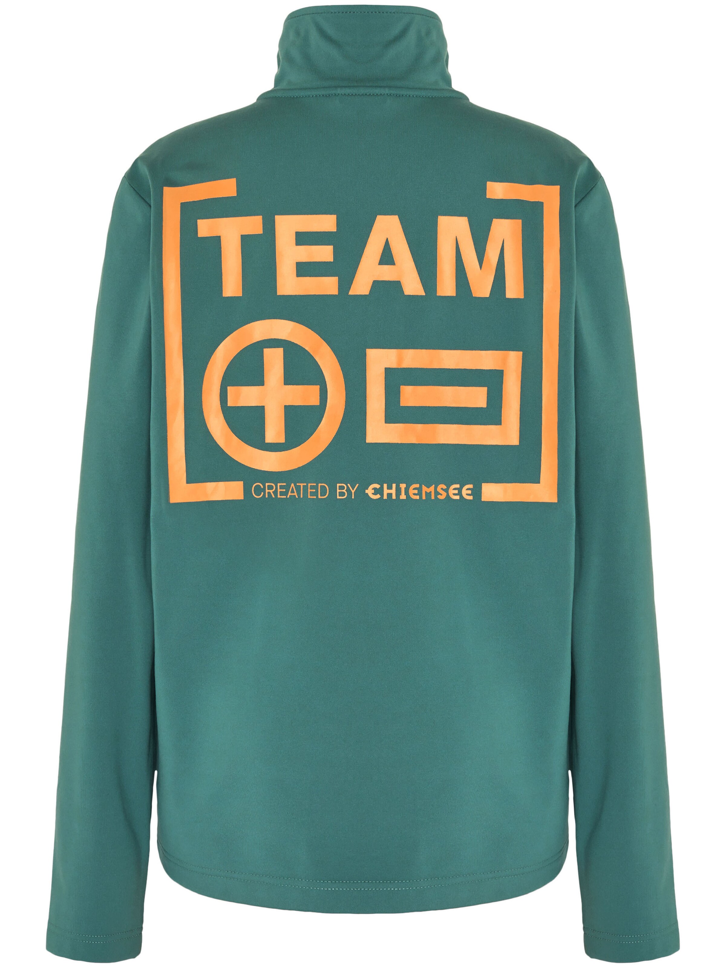 CHIEMSEE Athletic Fleece Jacket ' mit großem PlusMinus Print ' in Blue
