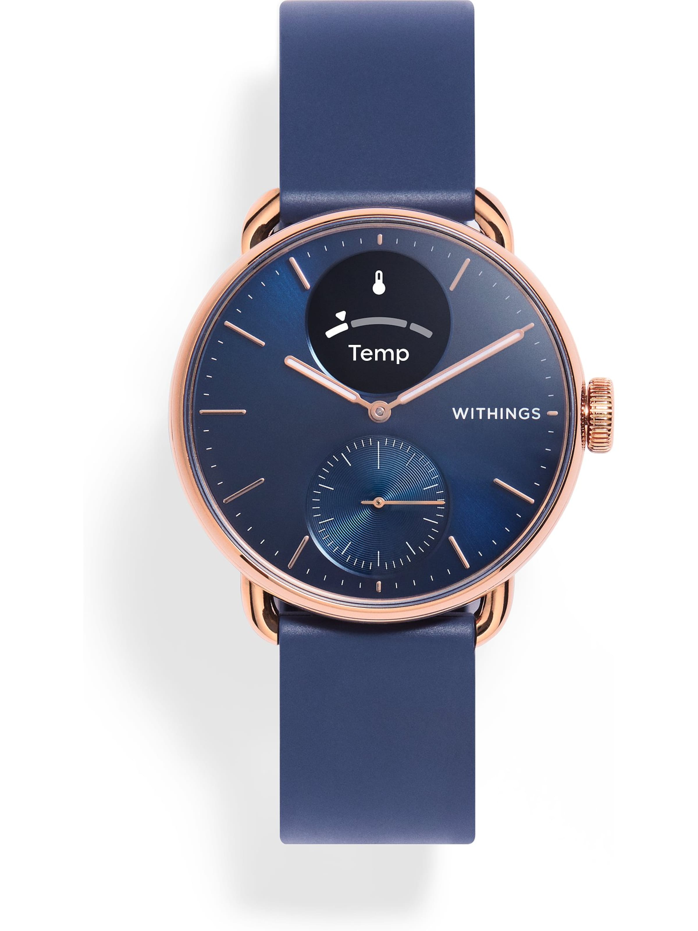 Withings Analoguhr in Blau: Vorderseite