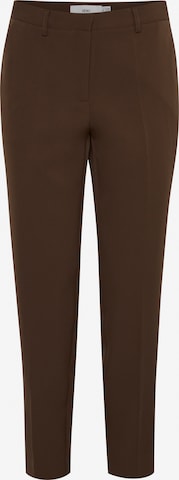 ICHI Slimfit Broek 'LEXI' in Bruin: voorkant