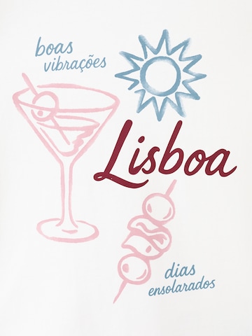 MANGO TEEN - Camiseta 'LIS' en blanco