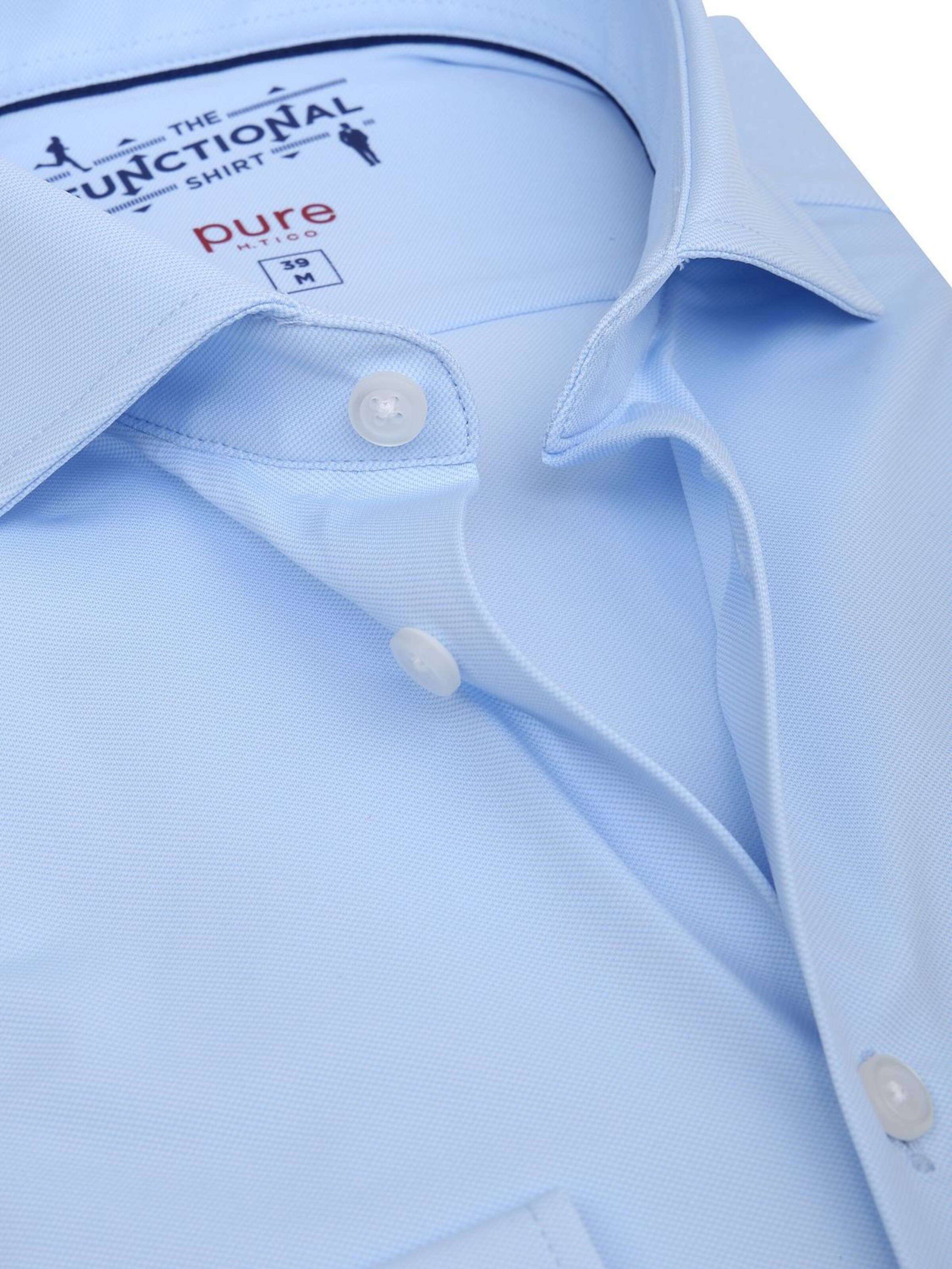 PURE Slim fit Overhemd in Blauw