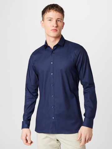 mėlyna OLYMP Priglundantis modelis Marškiniai: priekis