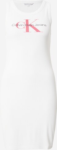 Calvin Klein Jeans Dress in White: front