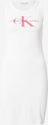 Calvin Klein Jeans Summer Dress in White: front