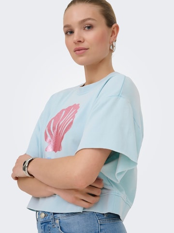 ONLY Sweatshirt 'ONLCapri' in Blauw