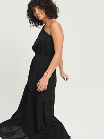 Robe 'INDY' Tussah en noir