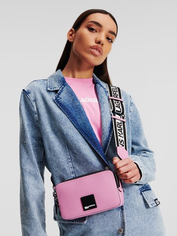 Borsa a tracolla di KARL LAGERFELD JEANS in rosa: frontale