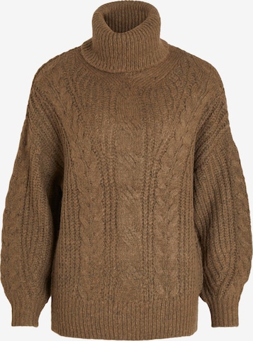 VILA Oversized Sweater 'TRIPS' in Brown: front