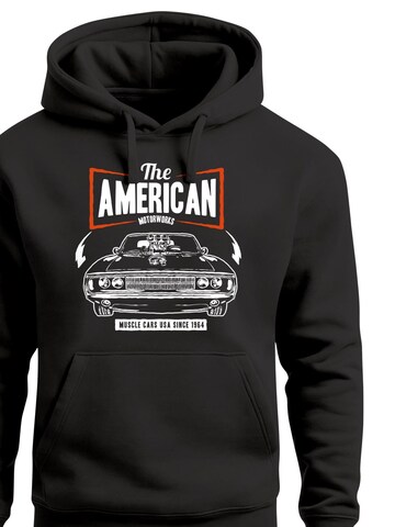 Neverless Sweatshirt 'American Muscle Car' in Black