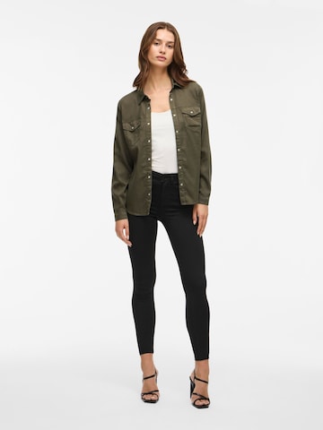 Skinny Camicia da donna 'VIBista' di VILA in verde