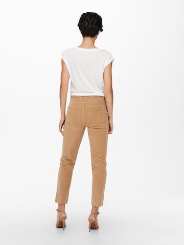 Coupe slim Pantalon 'Emily' ONLY en marron