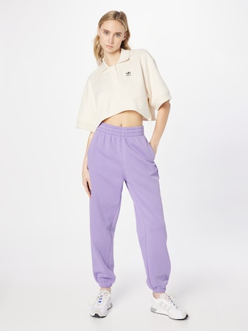 ADIDAS ORIGINALS Tapered Pants 'Essentials Fleece' in Purple