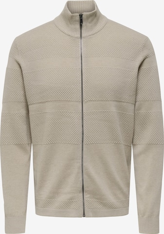 Only & Sons - Cárdigan 'ONSMALIK' en beige: frente
