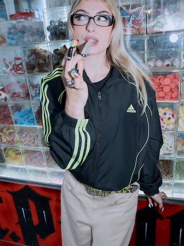 ADIDAS ORIGINALS Between-season jacket 'Teamgeist Adicolor' in Black