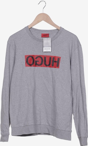 HUGO Red Sweatshirt & Zip-Up Hoodie in L in Grey: front