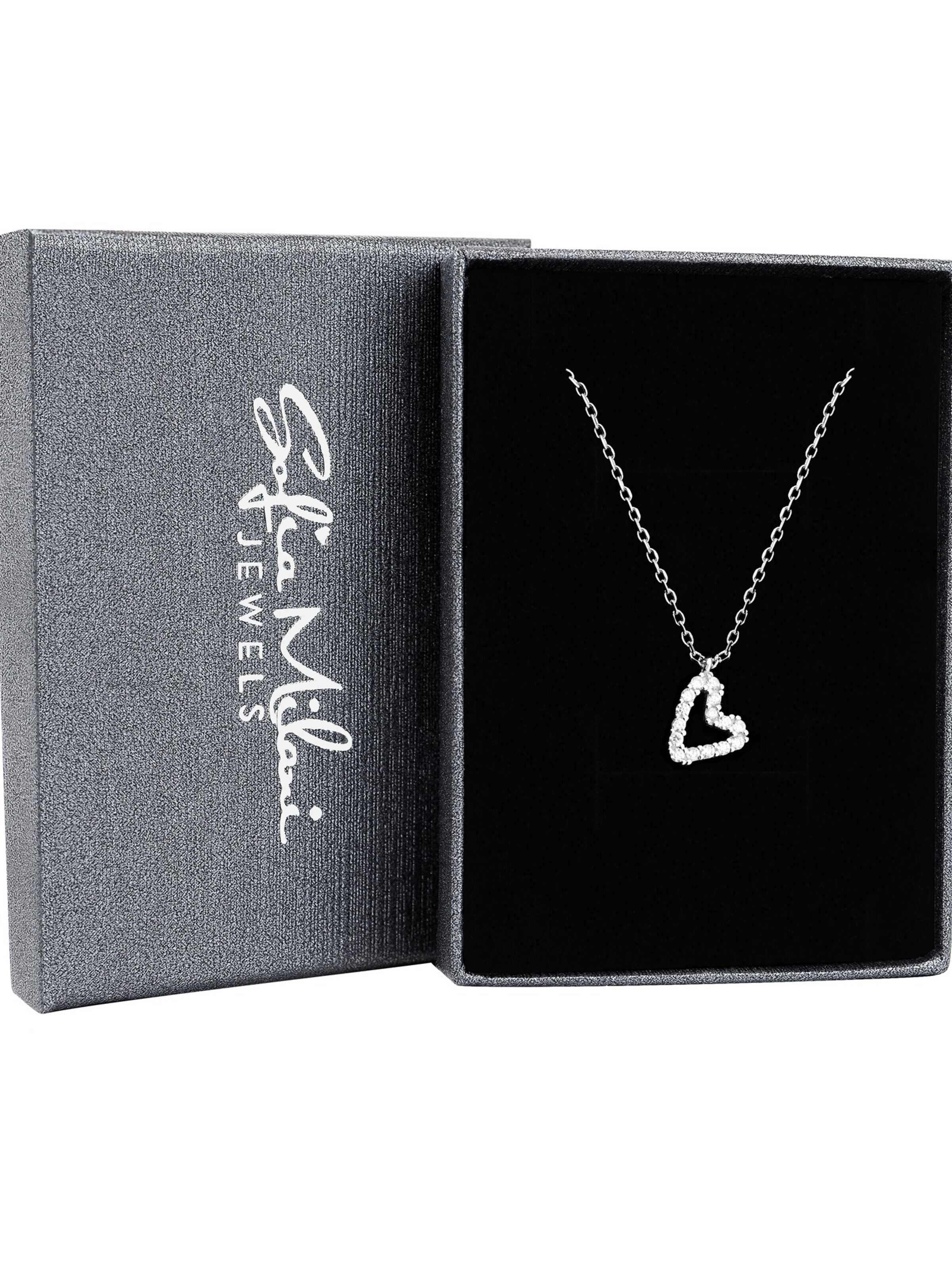 Sofia Milani Necklace 'Heart' in Silver