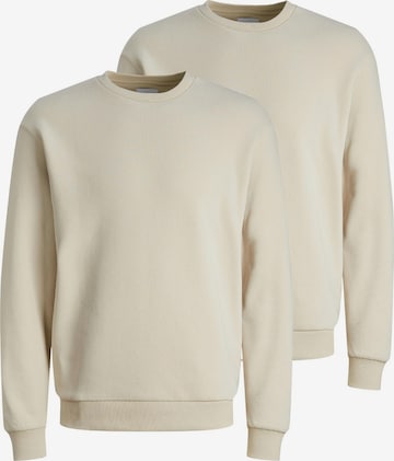 JACK & JONES Sweatshirt 'Bradley' in Beige: front