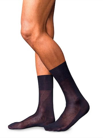 FALKE Socks 'No. 4 Pure Silk' in Blue