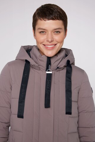 Soccx Puffer-Jacke mit abtrennbarer Kapuze in Braun