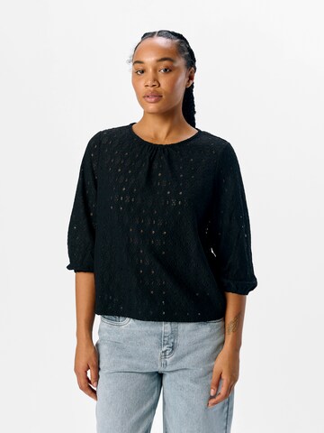 Camicia da donna 'OBJLaila' di OBJECT in nero: frontale