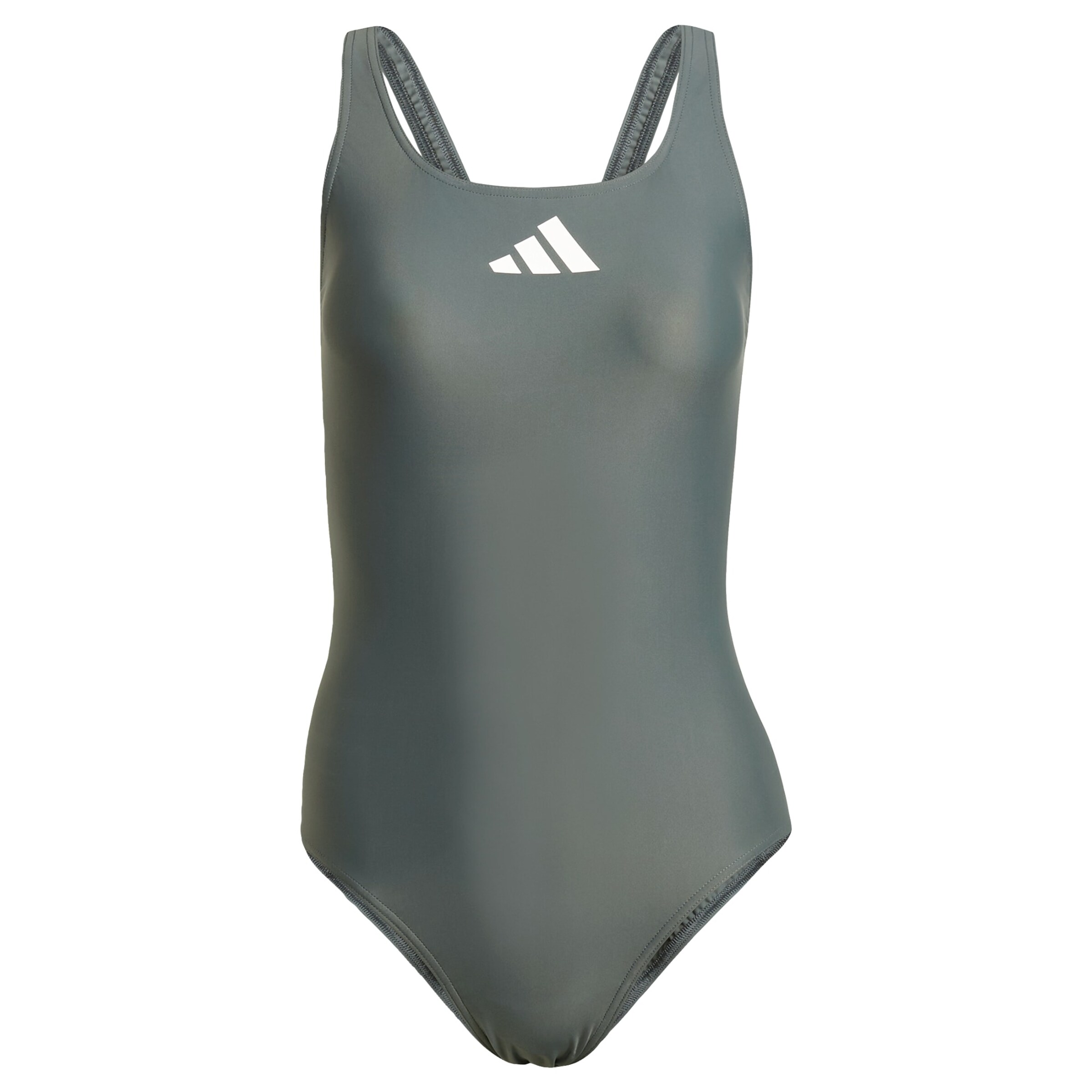 Maillot de bain sport '3 Bar Logo' ADIDAS PERFORMANCE en gris : devant
