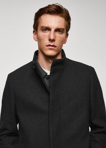 MANGO MAN Between-Seasons Coat 'Funnel' in Grey