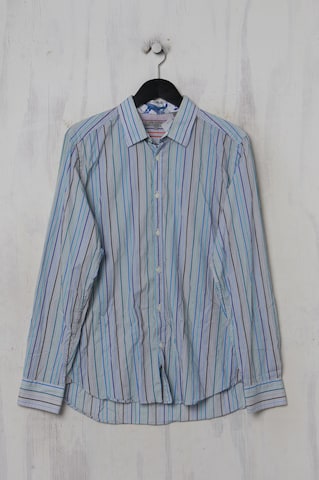 Ted Baker Button Up Shirt in L in White: front