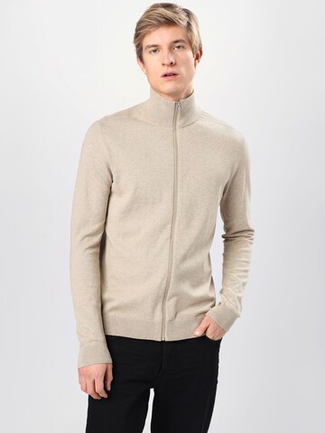 SELECTED HOMME Regular Fit Cardigan 'Berg' i beige: forside