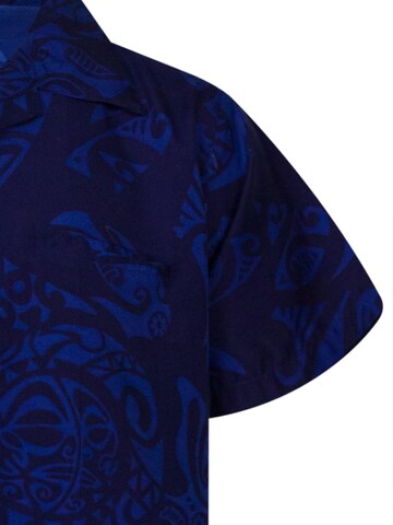 King Kameha Shirt 'Maori Wedding' in Blauw