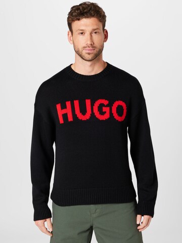 Pullover 'Slogonon' di HUGO in nero: frontale