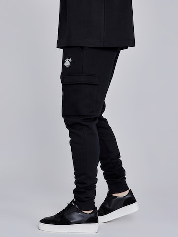 SikSilk Tapered Cargobroek in Zwart