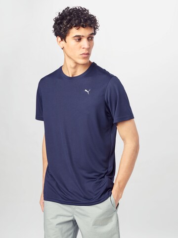 T-Shirt fonctionnel PUMA en bleu : devant