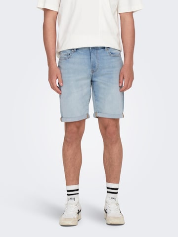 Only & Sons Regular Shorts 'Ply' in Blau: predná strana