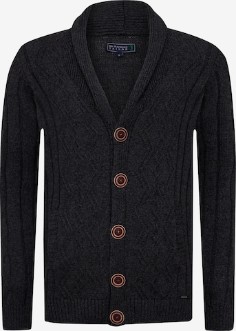 Sir Raymond Tailor Knit Cardigan 'Delhi' in Grey: front