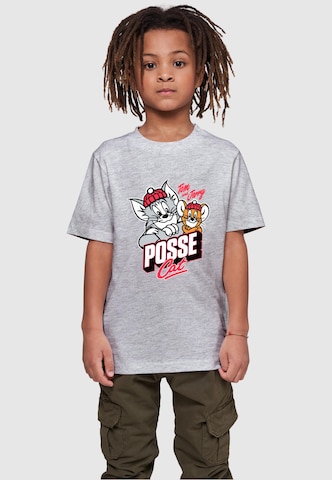 ABSOLUTE CULT Shirt 'Tom And Jerry - Posse Cat' in Grijs: voorkant