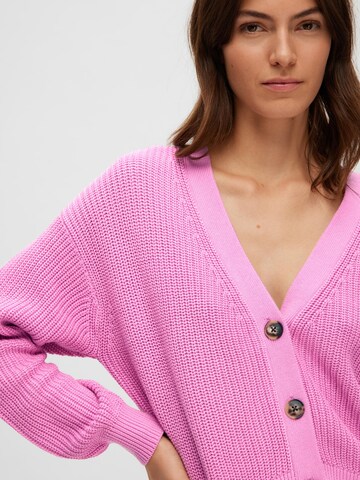 SELECTED FEMME Knit Cardigan 'Sinna' in Pink