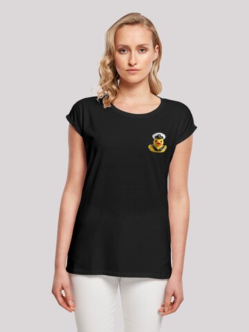 T-shirt 'Rubber Duck Captain' F4NT4STIC en noir : devant