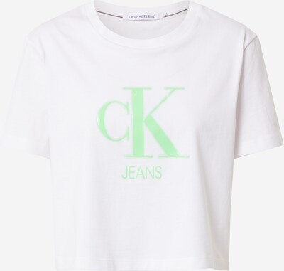 Calvin Klein Jeans Тениска в ябълка / бяло, Преглед на продукта