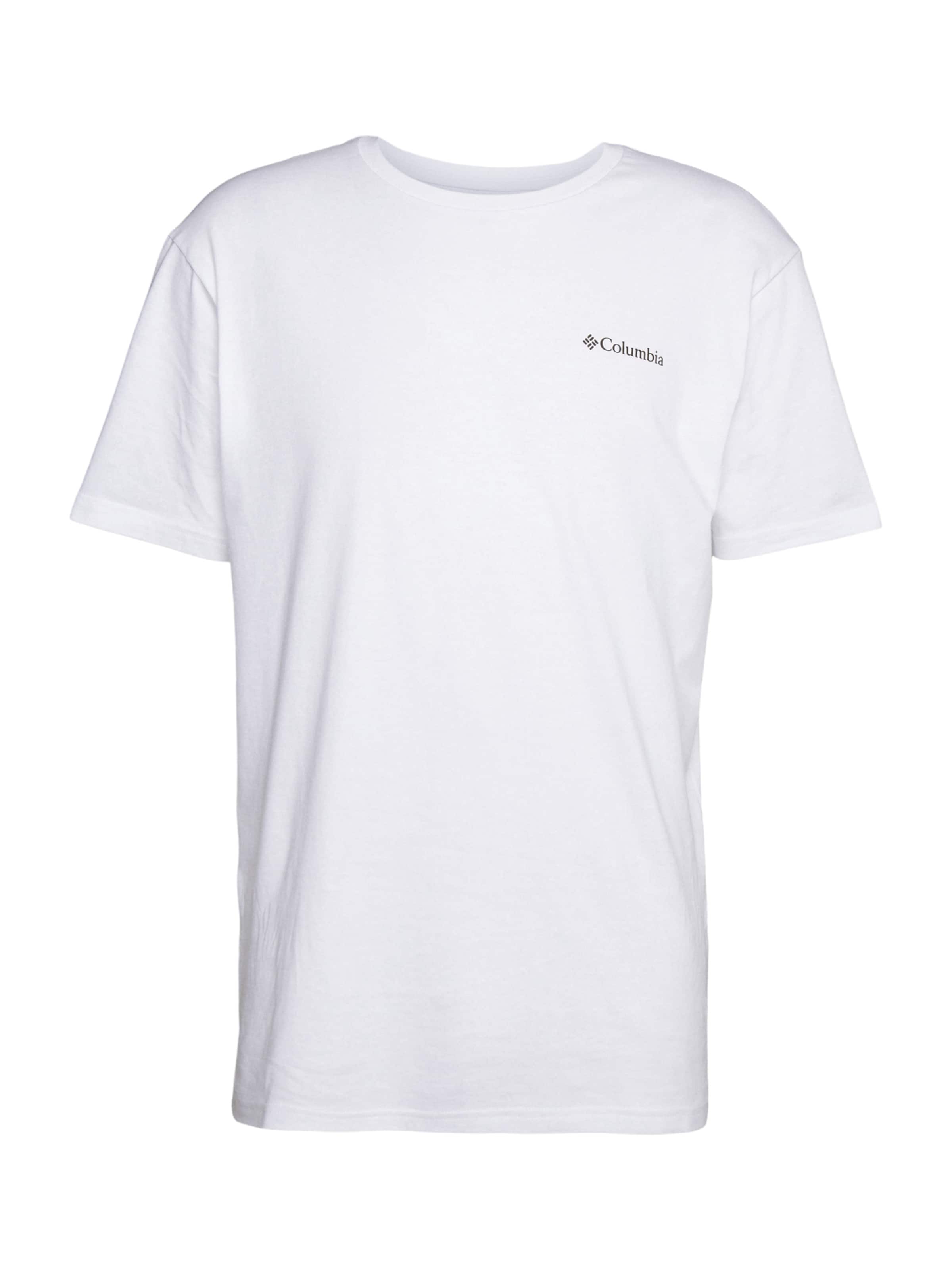 COLUMBIA Λειτουργικό μπλουζάκι 'North Cascades' σε λευκό: μπροστά