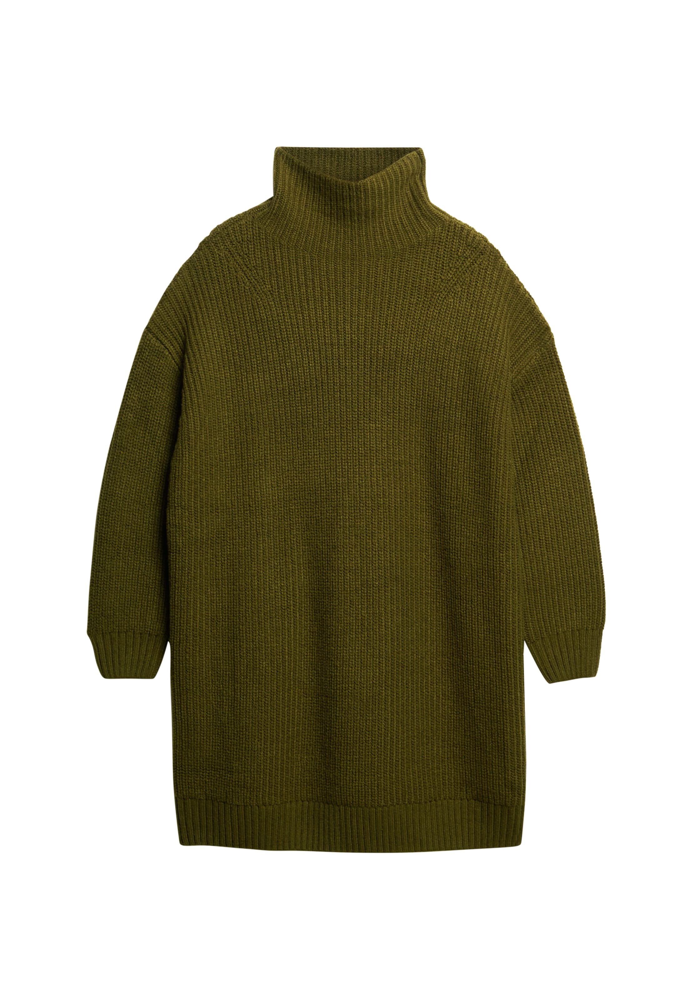 Superdry & Co Gebreide jurk in Groen: voorkant