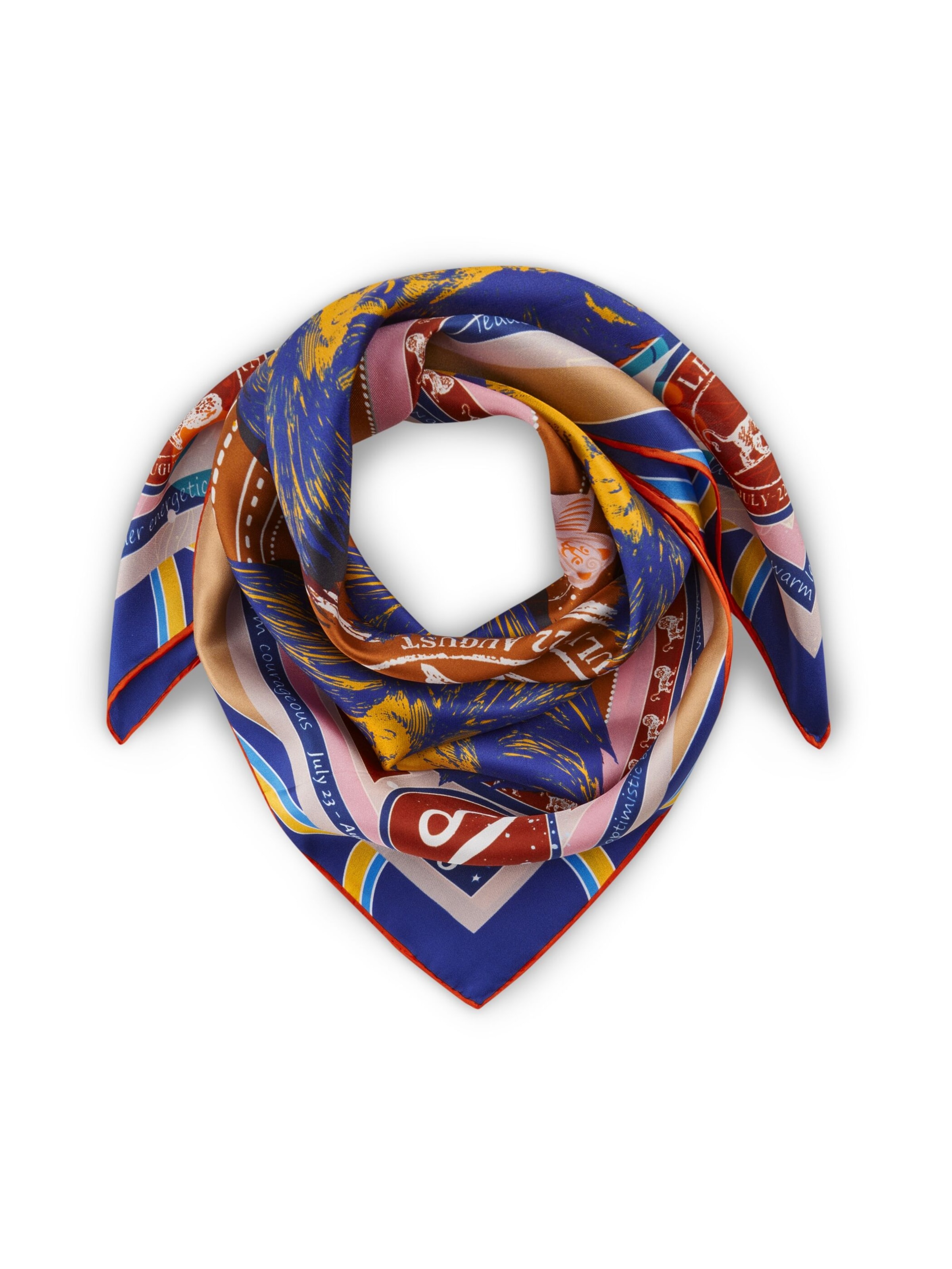 CODELLO Tuch 'Sternzeichen Löwe' in Braun: Vorderseite