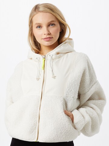 CONVERSE Fleece jas in Wit: voorkant