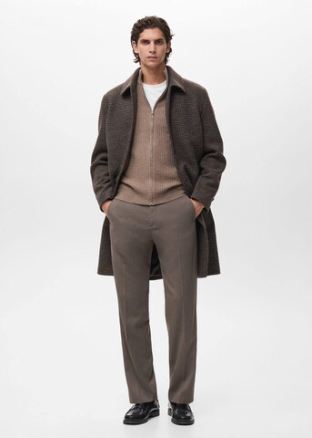 MANGO MAN Knit Cardigan 'Parkz' in Brown