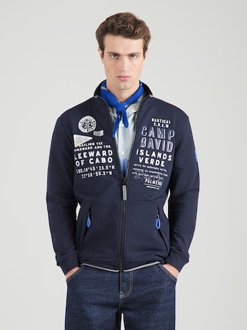 CAMP DAVID Ζακέτα φούτερ σε μπλε: μπροστά