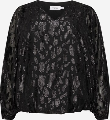 Fransa Curve Blouse in Black: front