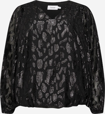 Fransa Curve Blouse in Black: front