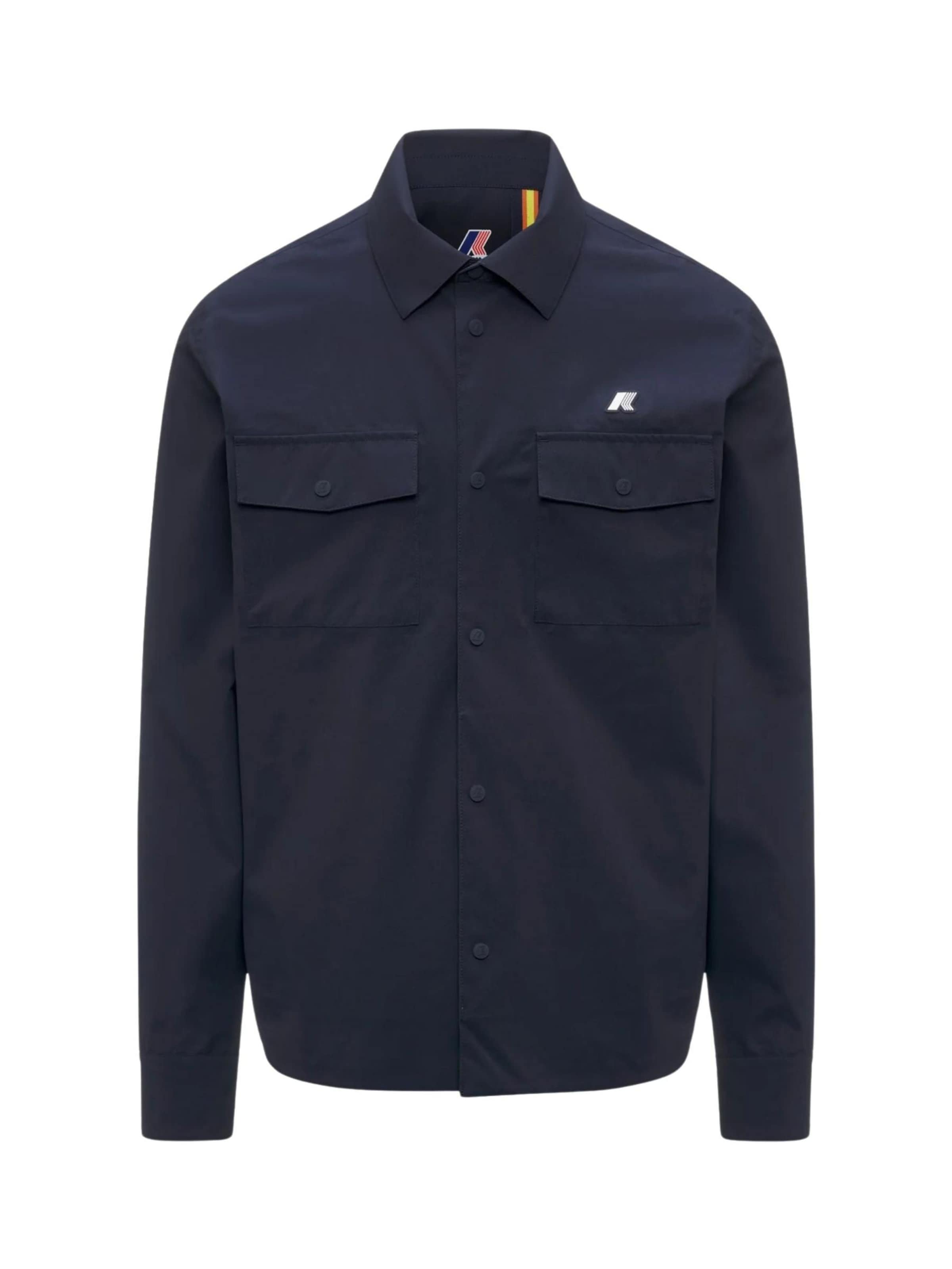 Veste mi-saison K-Way en bleu : devant