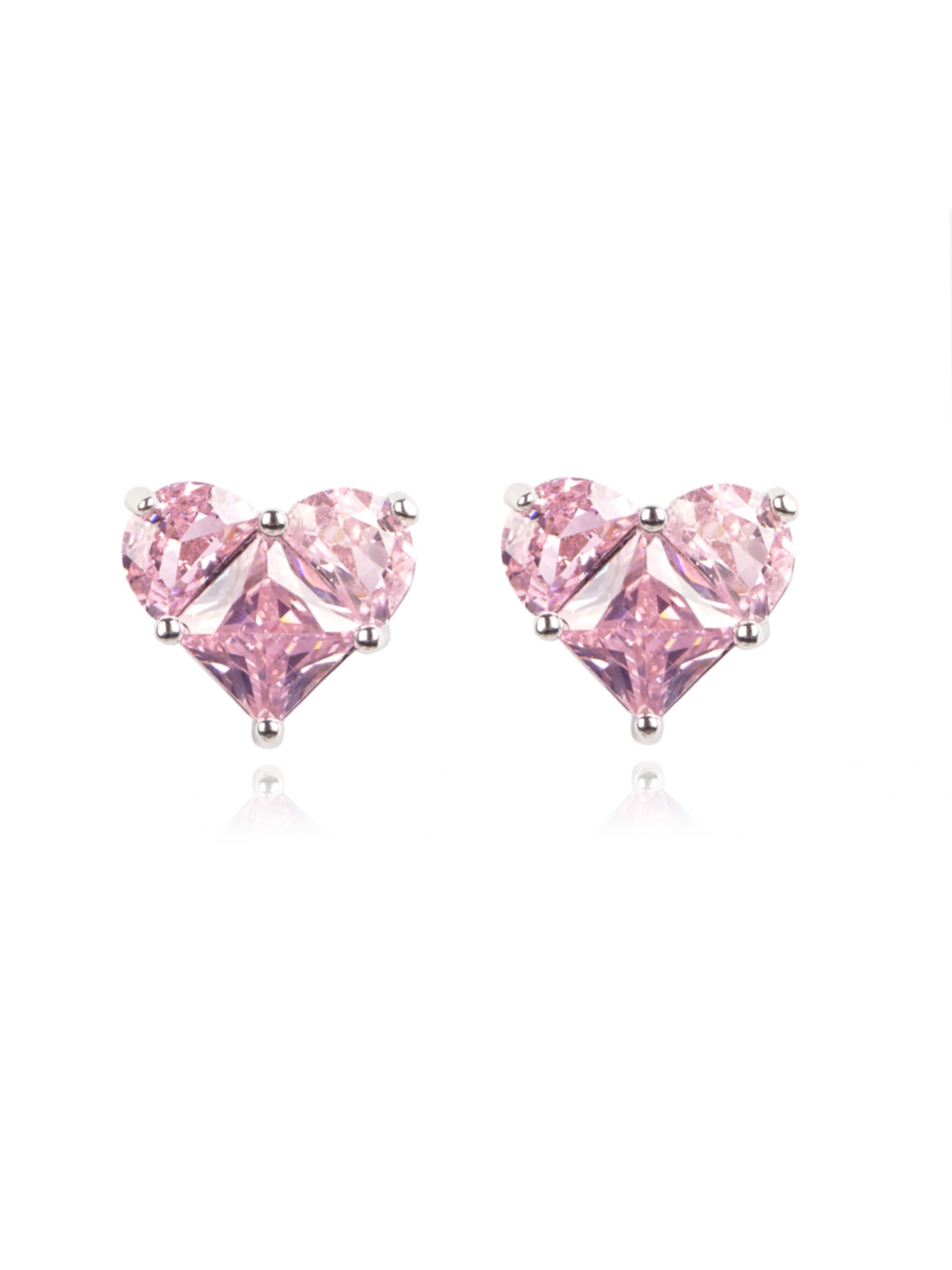 Nightini Earrings 'Rosa Herz Ohrstecker' in Pink: front